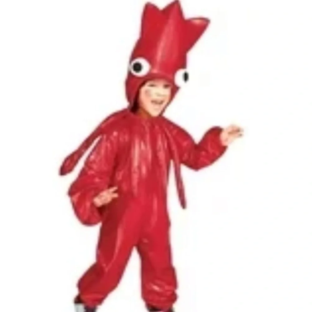 Toddler CHILD Red Squid Costume 2-3T Squid halloween costume COSPLAY/dress up